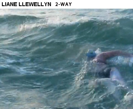 Choppy - Lianne Lewellyn swimming "uphill"