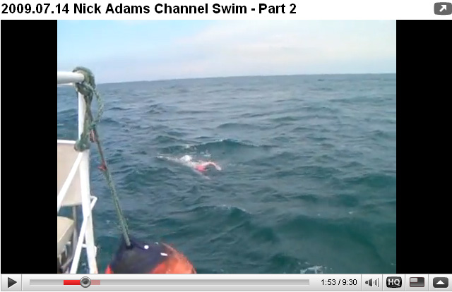 Nick Adams' 4th solo crossing of the Channel - 5 hours in F5 - only the effects are visible on the video Part II