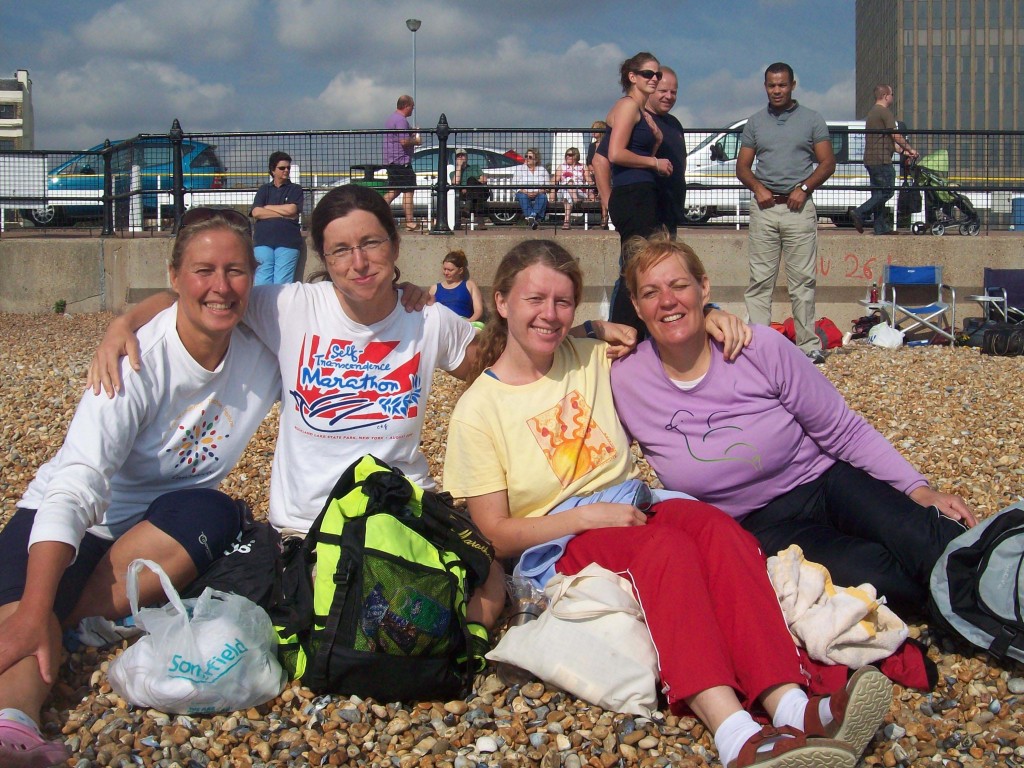Dover beach - with Channel aspirants 2010 in background
