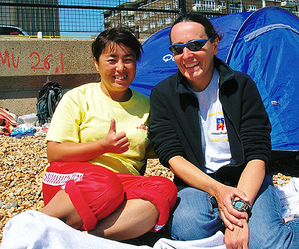 Miyuki Fujita with Channel friend Margit Bohnhoff 2008 in Dover