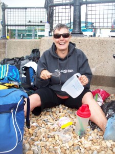 Jane Murphy has had plenty of opportunity to optimize feeding procedures for her husband Kevin, "King of the Channel"
