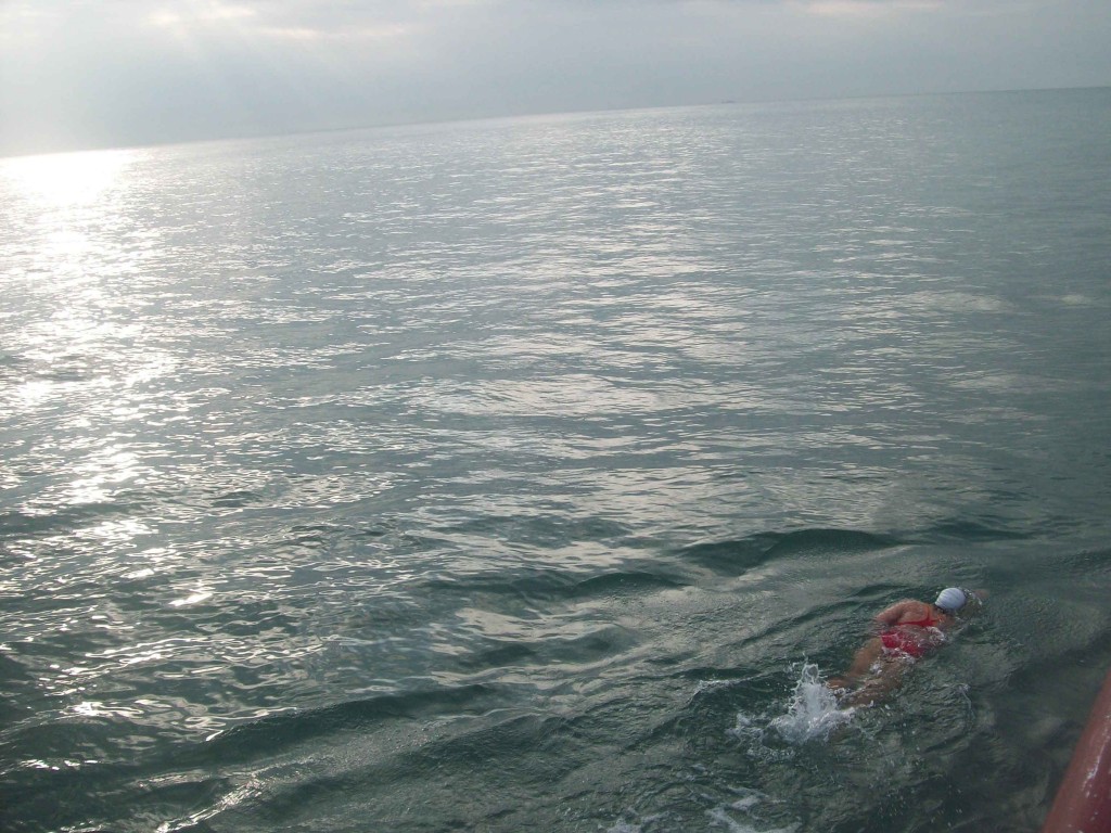 Abhejali swimming into the light