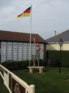 The German flag is flying at the Ridge - yeah!