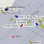 It`s really busy today - 13 boats with swimmers out in the Channel