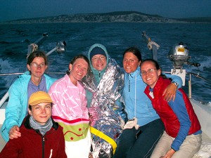 Happy - Abhejali and her helper team on the way back to Dover