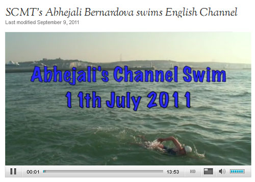 Abhejali swimming the English Channel 2011- Ärmelkanalschwimmen Abhejali, 2011