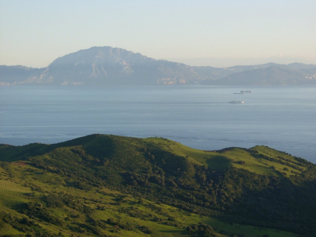 View across the Strait of Gibraltar from Europe to Africa - Gibraltar Strait Swim 2012